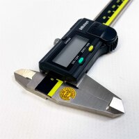 Mitutoyo CD-15APX precise digital caliper, 150 mm, LCD display, stainless steel, inside/outside measurement, zeroing, mm/inch switching, robust, for workshop and laboratory