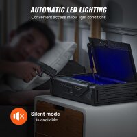 VEVOR SS-SQH01 Waffentresor, Modellnr. SS-SQH01, tragbarer Safe für 2 Pistolen, automatisches Schließsystem, kompakt 279x180x50mm, ideal für sicheren Transport und Aufbewahrung von Kurzwaffen