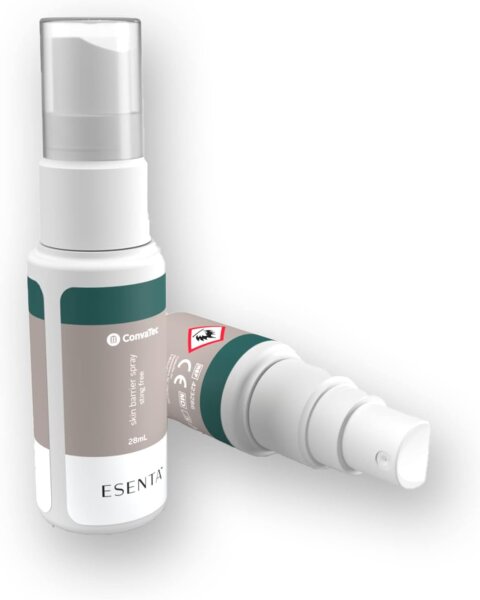 ConvaTec ESENTA Hautschutzspray, 28ml – Schutzspray für empfindliche Haut bei Stoma und Wunden, reizfrei, schnelltrocknend, einfache Anwendung, langanhaltender Schutz, MHD 04/2027