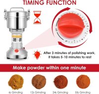 VAYOTOY HC-500 Getreidemühle 2500W, 36000 U/min, 3-Klingen-Schnellmahlwerk, Zeitschaltuhr, für Gewürze, Kräuter, Kaffee, 500g, elektrische Profi-Pulvermaschine (ohne OVP)