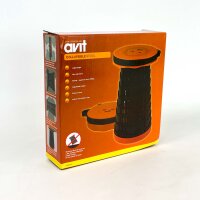 AVIT AV00010 Folding stool, telescopic stool, portable, height-adjustable, compact, ideal for camping, garden, fishing, flexible use, easy to transport, stable, space-saving, versatile