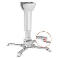 celexon Multicel3040Pro projector ceiling mount, tiltable, white, for projectors with a ceiling distance of 30-40cm, load capacity up to 15kg, flexible mounting, robust design