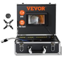 VEVOR H6FTR Inspection Camera 40m, 7" Display, DVR,...
