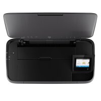 HP OfficeJet 250 All-in-One, mobile multifunction printer, model no., compact, wireless, print/scan/copy, battery-powered, minor signs of wear, ideal for on the go