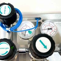 DRUVA®PUR MPLHESSP002 Pressure Relief Station, CO2 Gas Regulator, Pure Line, Chrome-Plated Brass, Inlet Pressure 60 Bar, Outlet Pressure 14 Bar, Precise Pressure Control for Industrial Applications