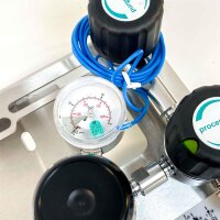 DRUVA®PUR MPLHESSP002 Pressure Relief Station, CO2 Gas Regulator, Pure Line, Chrome-Plated Brass, Inlet Pressure 60 Bar, Outlet Pressure 14 Bar, Precise Pressure Control for Industrial Applications