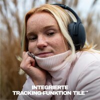 Skullcandy Crusher Evo Over-Ear Bluetooth-Kopfhörer, Modell Evo, kabellos, mit USB-C-Ladekabel, individuell einstellbarem Bass, Geräuschisolierung, 40h Akkulaufzeit, faltbar, Farbe Schwarz