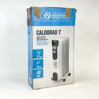 OLIMPIA SPLENDID CALDORAD 7 Heizkörper, 1500 W, grau, mobiler Ölradiator, 3 Heizstufen, leise, Überhitzungsschutz, kompakt, ideal für Räume bis 45 m³, energiesparend, einfache Bedienung