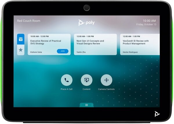 Poly TC10 Touch Controller, Model 875K5AA, Video Conferencing Control Unit, 10-inch Touchscreen, Intuitive Operation, Black, Flexible Room Control, Easy Integration, Modern Design, Versatile Application