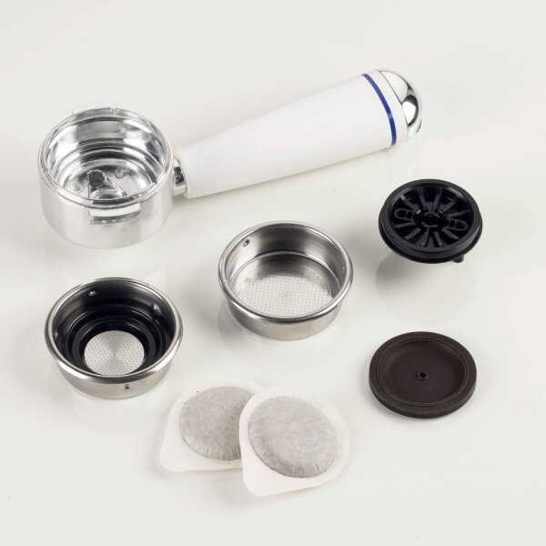 Ariete Espresso Positano, model no., espresso machine, 15 bar pressure, compact, milk frother, removable water tank, easy operation, modern design, ideal for aromatic espresso at home