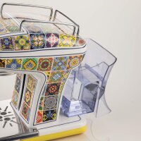 Ariete Espresso Positano, model no., espresso machine, 15 bar pressure, compact, milk frother, removable water tank, easy operation, modern design, ideal for aromatic espresso at home