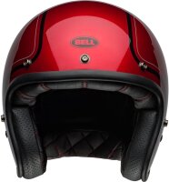 Bell Custom 500 Motorradhelm, Chief Candy Red Design, Größe L, ECE 22.06 zertifiziert, Retro-Look, komfortable Passform, hochwertiges Material, idealer Schutz für stilbewusste Biker.