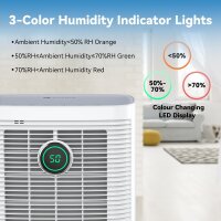 Elektrischer Luftentfeuchter 16L/24h, digitale Feuchtigkeitsanzeige, 24h-Timer, Dauerentwässerung, ideal für Wohnung/Keller, unterstützt Wäschetrocknung, vielseitiger Raumentfeuchter