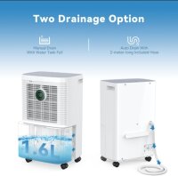 Elektrischer Luftentfeuchter 16L/24h, digitale Feuchtigkeitsanzeige, 24h-Timer, Dauerentwässerung, ideal für Wohnung/Keller, unterstützt Wäschetrocknung, vielseitiger Raumentfeuchter