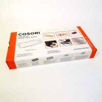 Cosori Zubehör Backgitter, Modellnr. Dual Blaze TwinFry 10L, Zubehör für Heißluftfritteuse, stapelbar, spülmaschinenfest, Edelstahl 304, ideal für Pommes & Hähnchenflügel, multifunktional, 36,8x18,8cm