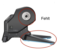 TacX Flux 2 Smart T2980.61 Indoor Trainer, used, without sprocket, locking screw, stand & cable – ideal for indoor cycling, compatible with common training apps, robust construction