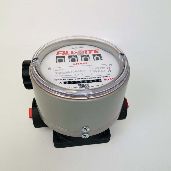 Fill-Rite TN740AN1CBA1LAI Fuel Meter, Mechanical, 4-Digit, 0.5-10 GPM, Robust Flow Meter for Diesel, Gasoline, Kerosene, Precise Measurement, Durable Housing, Easy Installation