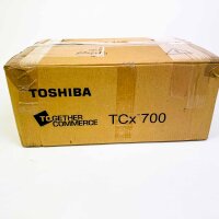 Toshiba TCx 700 POS system, all-in-one, powerful, modular, touchscreen, flexible connections, space-saving, for retail and hospitality, fast transactions, robust design, easy integration