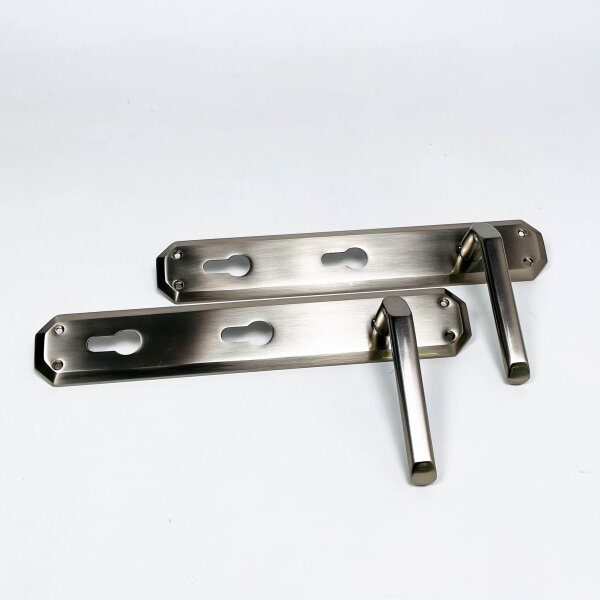 Orus 1235 right-hand door handle, satin nickel, model 1235, 295x50mm, elegant design, durable, modern door hardware set, high-quality workmanship, ideal for interior and exterior doors, 2 pieces