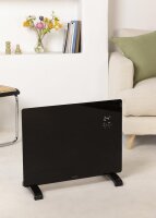 CREATE WARM CRYSTAL 1500W Glass Convector Heater, WiFi/App Control, Black, Precision Sensors, Timer, Energy Saving, LED Touchscreen, Wall & Floor Mounting, Electric Radiator