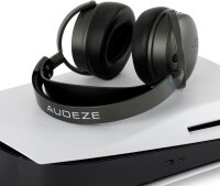 Audeze Maxwell Wireless Gaming Headset für PlayStation, Over-Ear, Bluetooth, 80h Akku, 3D-Audio, Noise Cancelling, Mikrofon, Hi-Res Sound, Komfortpolster, USB-C, Schwarz