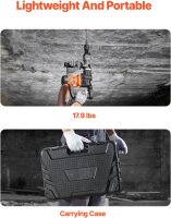 VEVOR Demolition Hammer 1400W, Model 19J, Electric Chipping Hammer, 2900 BPM, incl. Pointed & Flat Chisels, Ideal for Concrete, Slate, Versatile High-Performance Concrete Breaker, Robust Rotary Hammer for Construction & Renovation