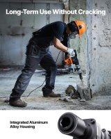 VEVOR Demolition Hammer 1400W, Model 19J, Electric Chipping Hammer, 2900 BPM, incl. Pointed & Flat Chisels, Ideal for Concrete, Slate, Versatile High-Performance Concrete Breaker, Robust Rotary Hammer for Construction & Renovation