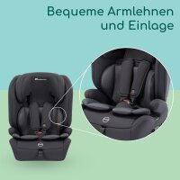 Bebeconfort EverFix Plus i-Size child car seat 9-36kg, 76-150cm, grows with your child, ISOFIX, side impact protection, 14-position adjustable headrest, for 15 months to 12 years, color Full Black