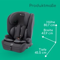 Bebeconfort EverFix Plus i-Size child car seat 9-36kg, 76-150cm, grows with your child, ISOFIX, side impact protection, 14-position adjustable headrest, for 15 months to 12 years, color Full Black