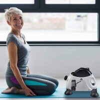 Sensawell Mini Bike RB-MB001, compact exercise bike, ideal for home use, quiet training for legs & arms, continuously adjustable resistance, LCD display, space-saving, for fitness & rehabilitation