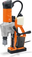 Fein KBM 50 Q magnetic core drilling machine, 2-speed gearbox, forward/reverse rotation, compact, powerful, precise drilling, versatile for metalworking, easy handling, robust design.