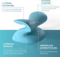 Nackenstrecker Pro, Modell NS-2024, Nackendehner – Ergonomisch geformt, aus hochdichtem Memory-Schaum, fördert gesunde Haltung, entspannt Nacken & Schultern, Schmerzlinderung in 10 Min., Farbe Blau