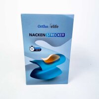 Nackenstrecker Pro, Modell NS-2024, Nackendehner – Ergonomisch geformt, aus hochdichtem Memory-Schaum, fördert gesunde Haltung, entspannt Nacken & Schultern, Schmerzlinderung in 10 Min., Farbe Blau