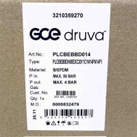 GCE Druva Druckminderer PLCBEBBD014, Eingangsdruck 50 Bar, Ausgangsdruck 4 Bar, präzise Gasregelung, robuster Regler für industrielle Anwendungen, zuverlässige Druckkontrolle, langlebige Bauweise