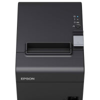 Epson TM-T20III receipt printer, model TM-T20III, thermal printer, Ethernet & USB, 250 mm/s, glossy black, ideal for tickets and receipts, fast output, compact, reliable performance for retail and hospitality
