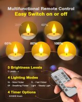 SoulBay LED Tealight Set, 12-pack, rechargeable, includes remote control & timer, charging station & USB cable, flickering light, ideal for living room, party, Halloween & Christmas decoration