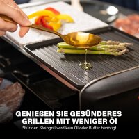 Princess Raclette Grill 162820, Steingrill für 8 Personen, 8 Pfännchen, regelbarer Thermostat, Antihaft, schwarz, vielseitig für Fleisch, Gemüse und Käse, modernes Design, einfache Reinigung