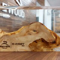 RYVER EPOXY R-CAST2.0 Epoxidharz, Gießharz für Flusstische & Holzharz-Möbel, kristallklar, UV-beständig, hohe Fließfähigkeit, ideal für kreative Möbelprojekte und Kunstharz-Anwendungen