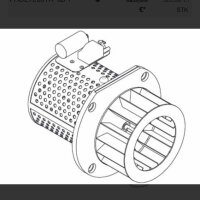 Fröling induced draft fan EBM R2E150-AL06-10, 230V, 50Hz, 105W, suitable for S4 boilers up to 40kW & all 72831A, powerful fan for efficient combustion and optimal air supply