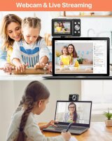 1080P digital camera, 44MP compact camera, 2.4" LCD, 16X zoom, 32GB card, 1 battery, portable, ideal for children, teenagers, beginners, black