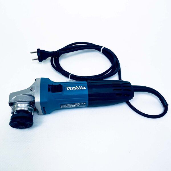 Makita GA4530R/1 Angle Grinder 110V, 115mm, compact, powerful, ergonomic handle, dust protection, ideal for cutting, grinding and rust removal, easy handling, robust housing, for professionals and DIY enthusiasts.