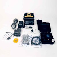 INNO Instrument M9+ Fusionsspleißgerät, Kompaktgerät, Glasfaserspleißer, 5-Zoll-Touchscreen, schnelle Spleißzeit, automatische Lichtbogenkalibrierung, robustes Design, ideal für Außeneinsätze, präzise Faserbearbeitung.