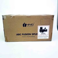 INNO Instrument M9+ Fusionsspleißgerät, Kompaktgerät, Glasfaserspleißer, 5-Zoll-Touchscreen, schnelle Spleißzeit, automatische Lichtbogenkalibrierung, robustes Design, ideal für Außeneinsätze, präzise Faserbearbeitung.