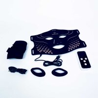 Bixtoor KFB291 LED Light Therapy Mask, Face Mask with 850nm Infrared, Blue, Amber & Red Light, Beauty Device for Skin Care, Ideal Gift for Women, Mothers & Partners, Black