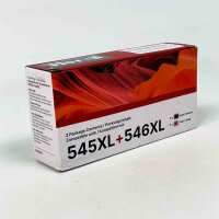 Heroil printer cartridges compatible with 545XL & 546XL, 2-pack (1x black, 1x color), replacement ink cartridges, high yield, clear prints, suitable for various Canon models