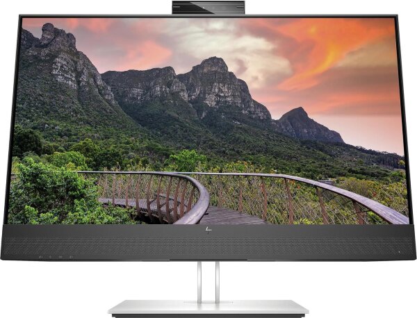 HP E27m G4 QHD 27" Conference Monitor, Docking, Speakers, IR Webcam, USB-C, Height Adjustable, Integrated Microphone, Pivot, Eye-Friendly, Ideal for Video Conferencing and Productive Work
