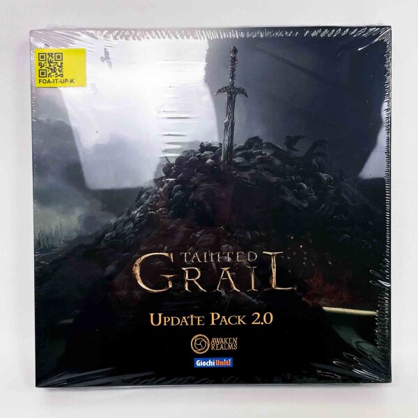 TAINTED GRAIL Update Pack 2.0, Awaken Realms, card game, Italian version, expansion for the base game, new cards and features, optimized gaming experience, for fans of fantasy board games.