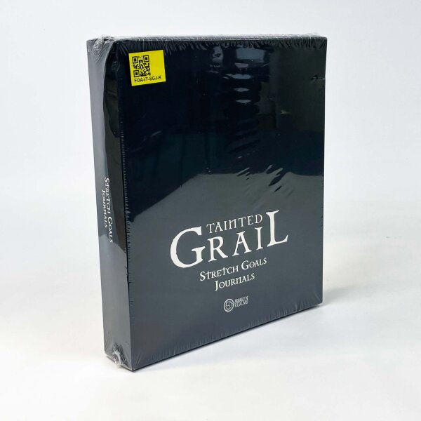 Tainted Grail Erweiterung, Stretch Goals Journals, Brettspiel-Zubehör, exklusive Zusatzinhalte, neue Abenteuer, zusätzliche Quests, Sammler-Edition, thematische Tagebücher, Erweiterungspaket für Tainted Grail
