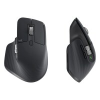 Logitech MX Master 3S Business Mouse, wireless, ergonomic, quiet clicks, precise scroll wheel, USB receiver, Bluetooth, rechargeable, for professional applications, black