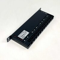 DIGITUS Cat.6a patch panel, 12 ports, 0.5U, shielded, black, model DN-91612S-SL-EA – compact network panel for professional cabling, high transmission rates, robust design